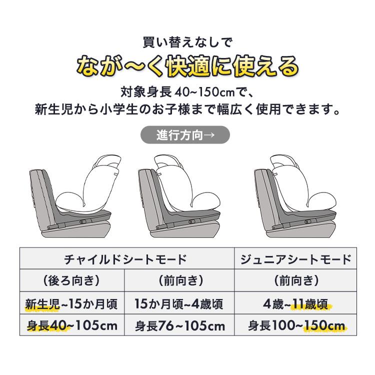 チャイルドシート 回転式 赤ちゃん 新生児 ISOFIX 子供 取り付け簡単