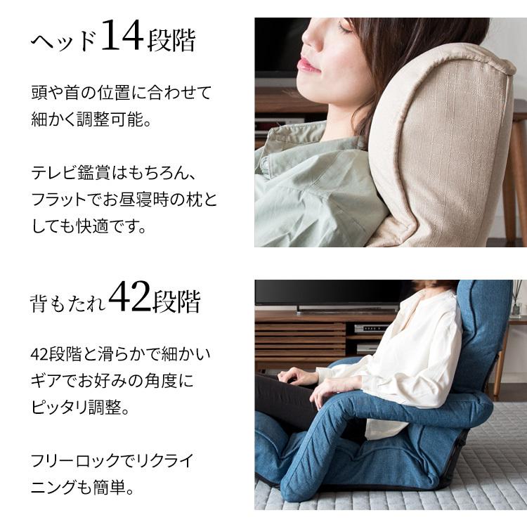 座椅子 ハイバック おしゃれ リクライニング 肘付き 座いす