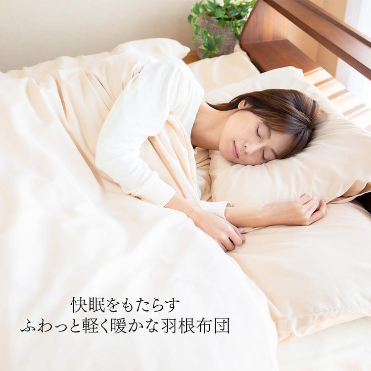 布団セット ダブル 9点セット 安い シンプル 羽根布団9点セット D