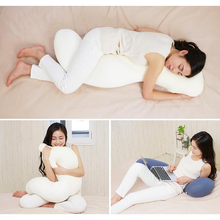 抱き枕 抱きまくら 枕 まくら 洗える 妊娠中 妊婦 クッション 人気 ビーズクッション 空間fitの夢まくら プレミアムの画像