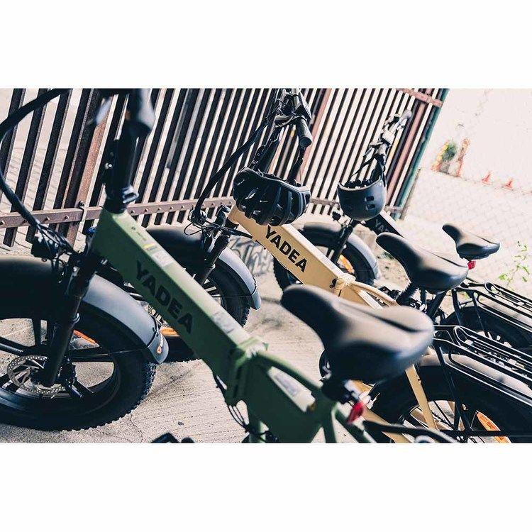 電動自転車 電動アシスト自転車 折りたたみ自転車 ファットバイク シマノ製 (完成品お届け)電動自転車 7段変速 20インチ HNT-01 YADEA (代引不可) (TD)(B)の画像