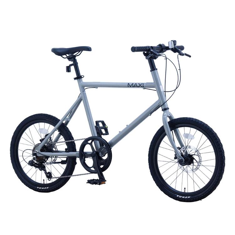 自転車 20インチ グレー ブラック ライムグリーン アルミ ディスク