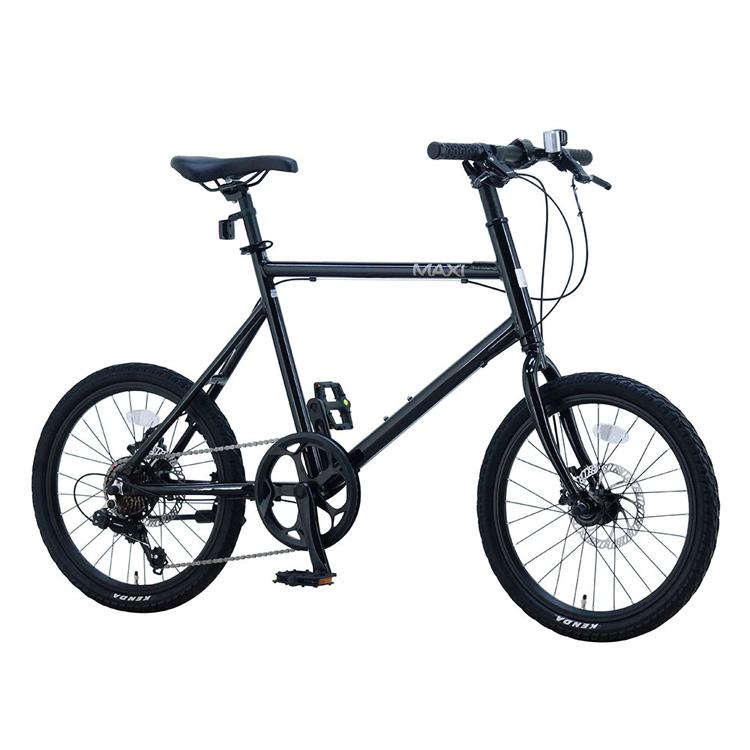 自転車 20インチ グレー ブラック ライムグリーン アルミ ディスク
