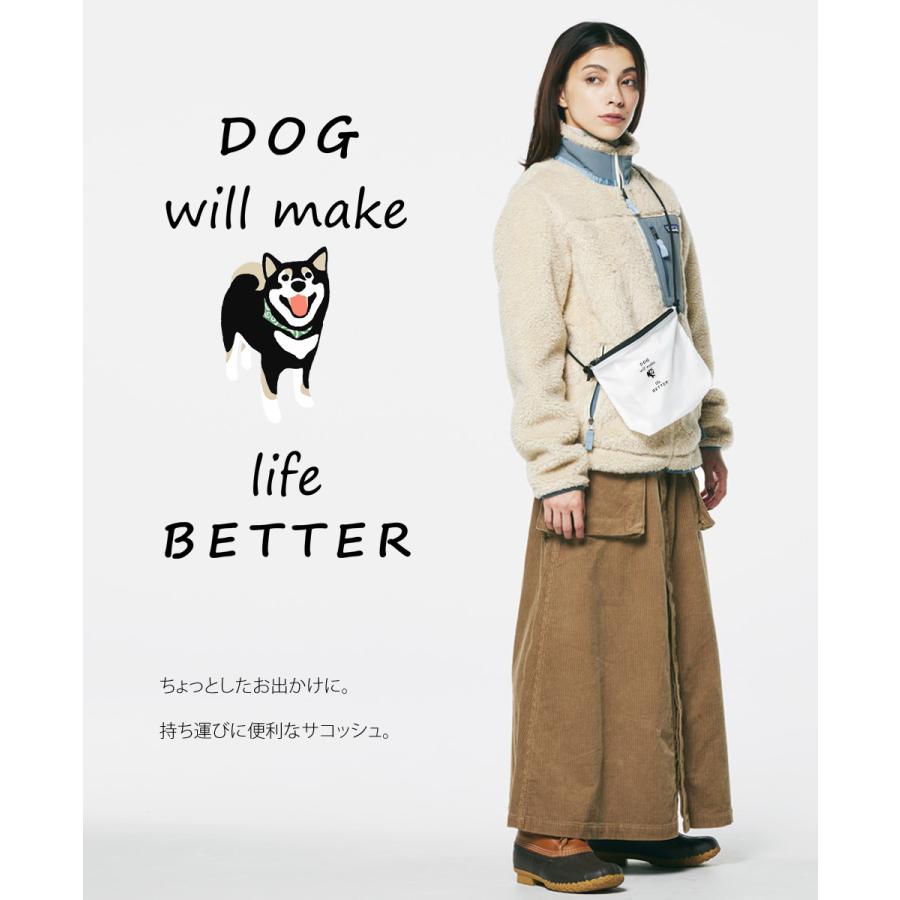 柴犬グッズ サコッシュ 犬柄 赤柴 黒柴 グッズ バッグ ポシェット ミニ
