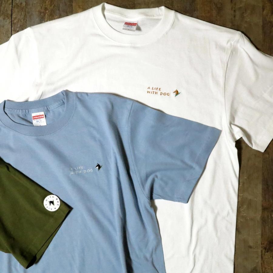 柴犬グッズ 半袖 Tシャツ 選べるロゴ刺繍 / メンズ レディース
