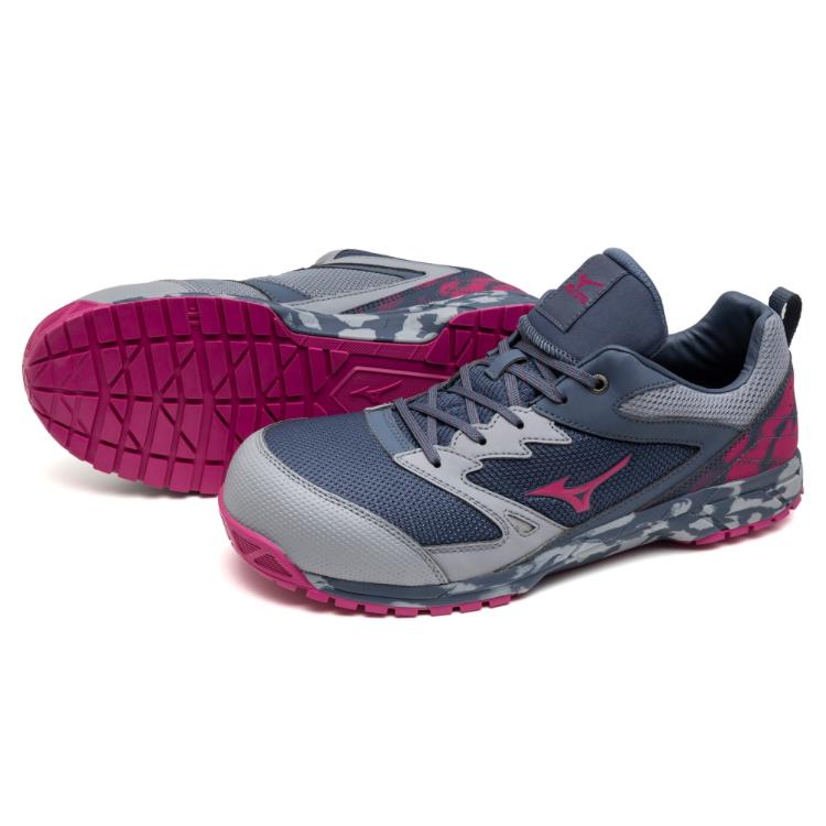 数量限定，2025 ミズノ 安全靴 限定 アシンメトリーデザイン F1GA2407