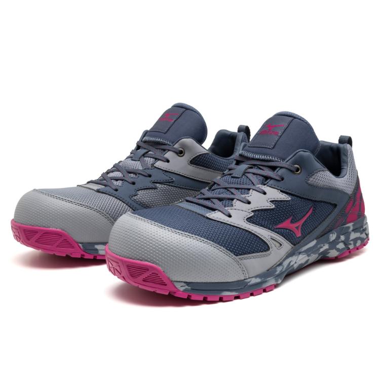 数量限定，2025 ミズノ 安全靴 限定 アシンメトリーデザイン F1GA2407