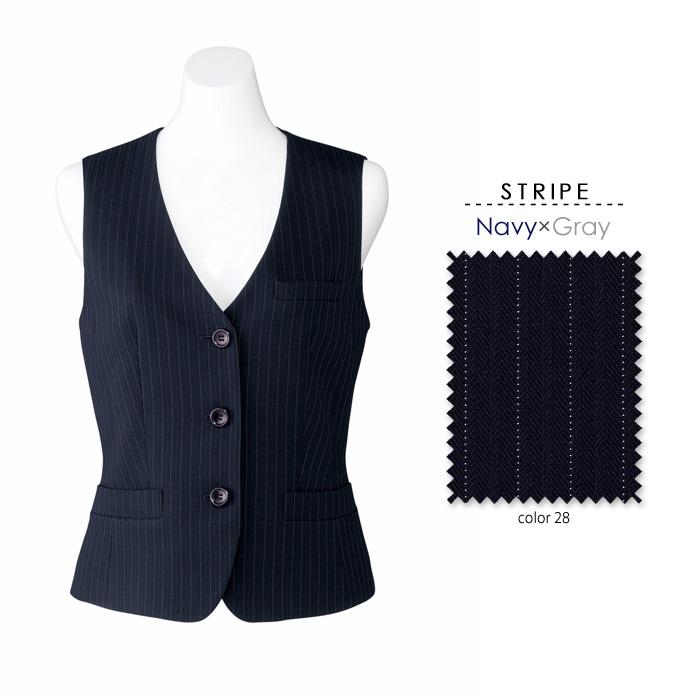 事務服 制服 BONMAX ボンマックス ベスト AV1250 大きいサイズ21号 ボンマックス（BONMAX） 21号 ベスト 事務服 AV1250 3つボタン