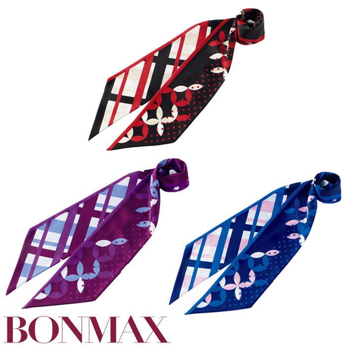 スカーフ a9110 小物 七宝文様 チェック 制服 おもてなし服 受付 接客 事務服 オフィス Bonmax ボンマックス Bon a9110 ビズタイム 通販 Yahoo ショッピング