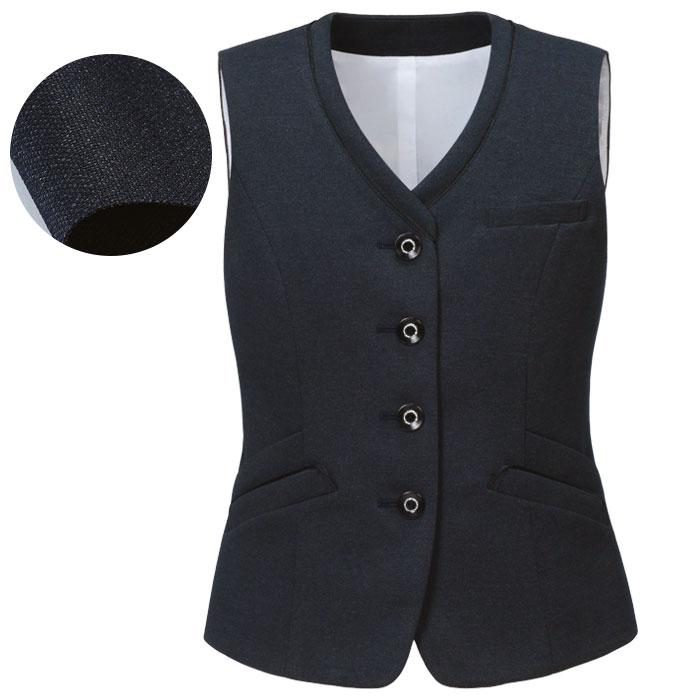 カーシーカシマ 事務服 ベスト レディース 無地 ニット EAV856
