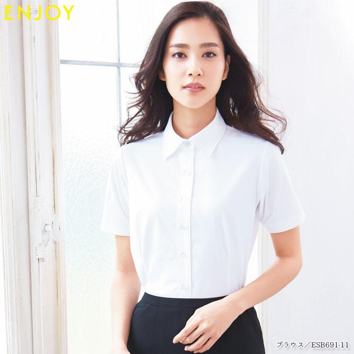 シャツ/ブラウス(半袖/袖なし) Elle ribbon knit tops カーシーカシマ ESB691 シャツブラウス 事務服 レディース 半袖 ニット