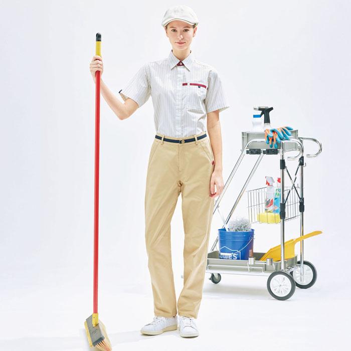パンツ HL2685 レディース SS〜3L ベージュ チノパン 脇ゴム ズボン
