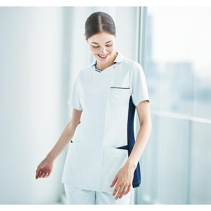 ルコックスポルティフ ナースジャケット 医療用 看護師 白衣 UQW1064 半袖 レディース 接触冷感 クリニック ナース 介護士 ユニフォーム | le coq sportif | 12