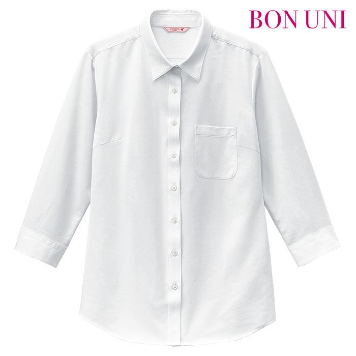 七分袖ニットシャツ 女性用 5 21号 小さいサイズ 大きいサイズ プチプラ 外食産業 接客 ワイシャツ 制服 ユニフォーム Bon Uni ボンユニ ボストン商会 S Bonuni Biztime 通販 Yahoo ショッピング