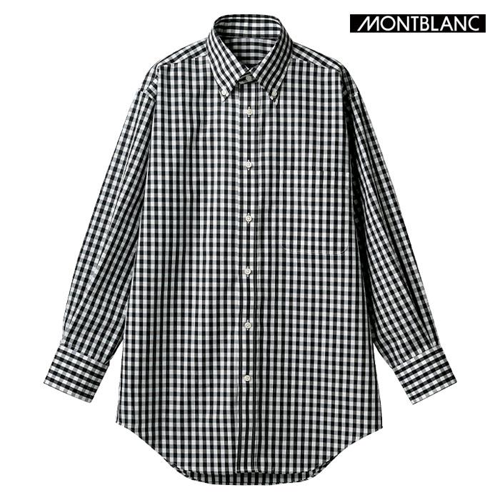 MONTBLANC（モンブラン） 長袖シャツ ギンガムチェック 形態安定