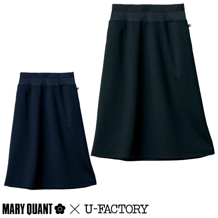 未使用ブルーマリーン黒スカート ラインストーンリボン付き未使用 Ｗ33㌢ MARY QUANT（マリークヮント） マリークワント スカート Aライン