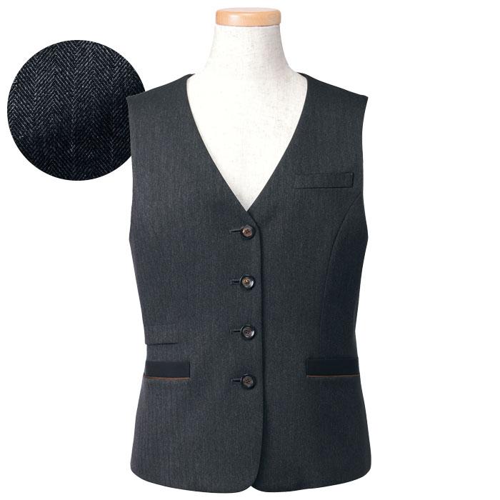 ベスト 事務服 グレー ネイビー レディース U5220 UNILADY オフィス 