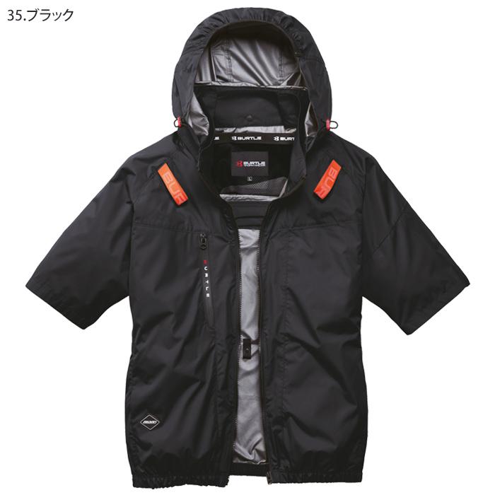 人気商品 Burtle AIRCRAFT ファン付きジャケット M ブラック BURTLE（バートル） エアークラフト フルセット 半袖ブルゾン 2026年