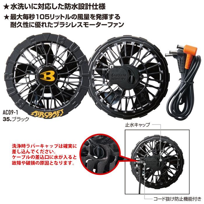 BURTLE バートル ファンユニット 2025年 AC09-1 ファンのみ 単品