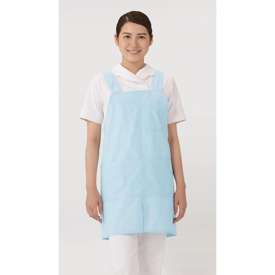 エプロン 91470 胸当てエプロン ショートエプロン 医療 看護 介護 男女兼用 ナースウェア KAZEN MEDICAL 175021