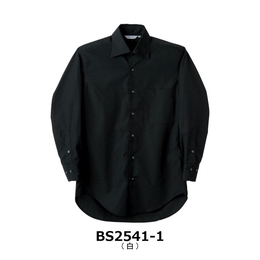 SINME ブラック 長袖 シャツ⭐️ボタン１個なし MONTBLANC（モンブラン） シャツ BS2541-1 長袖 男女兼用 トップス