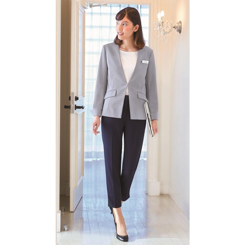 おもてなし制服 受付 ハネクトーン テーパードパンツ 9853