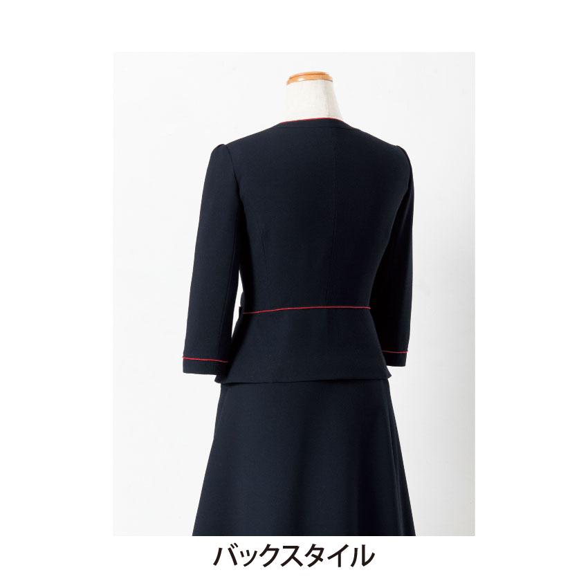 アンジョア　ジャケット　86460　レディース　5号-15号　事務服　可愛い　ネイビー　制服　華やぎ