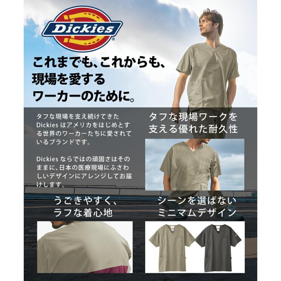 ディッキーズ Dickies ドクターコート 白衣 長袖 メンズ シングル 検診衣 男性用 大きいサイズ 紺 1541NP FOLK 医療 病院 クリニック｜uniform-net-shop｜02