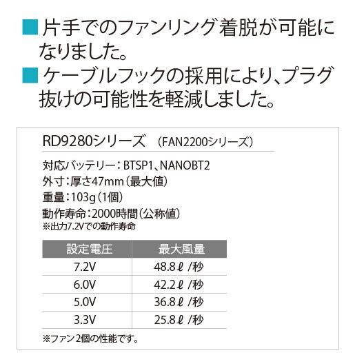 空調服長袖ブルゾン（フード付）u3000バッテリーファンセット