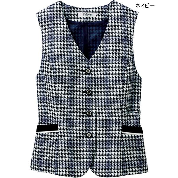 事務服 制服 オフィス セロリー selery 千鳥格子 ベスト S-04561 S-04562 S-04567  リフレグランスチドリ セロリー（SELERY） セロリー事務服 春夏ベスト S-04561 04562 04567