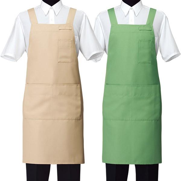 セブン カフェ飲食店 胸当てエプロン CT2577 ツイル セブン