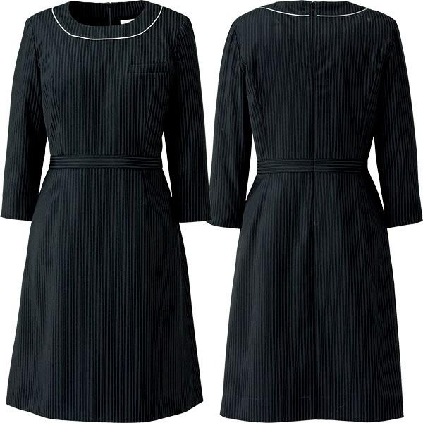 事務服 ホテル 接客 春夏ワンピース o5706 トリアセストライプ ボンオフィス 33bco5706 ワーキングユニフォームストア 通販 Yahoo ショッピング