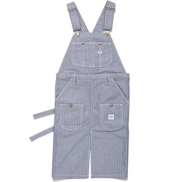 タグ付き】 LEE オーバーオールエプロン ネイビー ストレッチダック