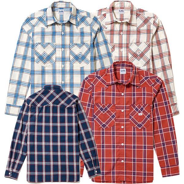 Lee（リー） 作業服 メンズ長袖シャツ LCS46006 ウエスタンチェック