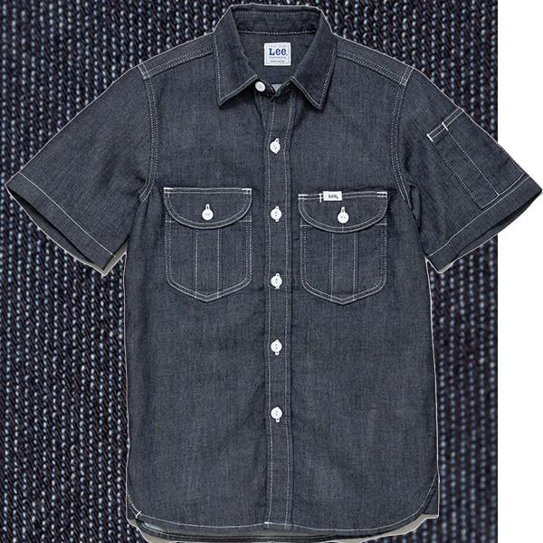 Lee（リー） レディースワーク半袖シャツ LWS43002 ストレッチデニム