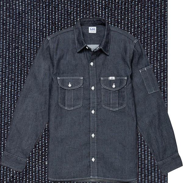 Lee（リー） メンズワーク長袖シャツ LWS46001 ストレッチデニム
