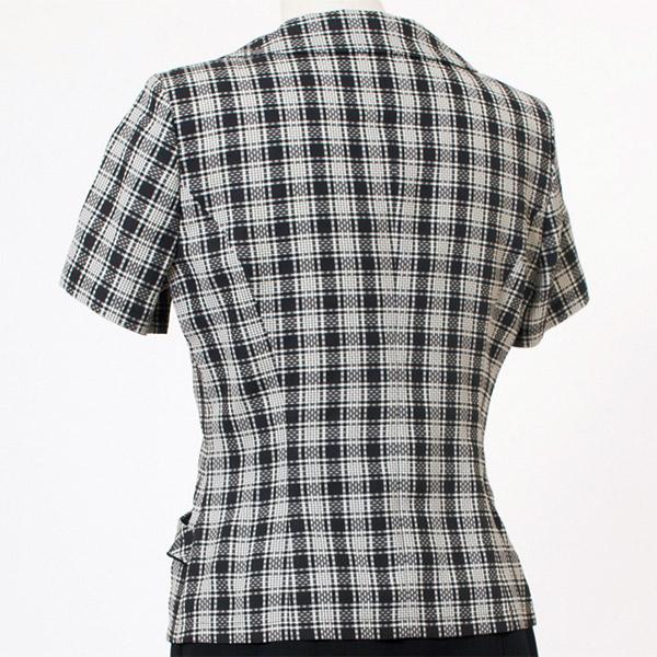 ジョア 事務服ブラウス オーバーブラウス 26145 グラフィカルチェック