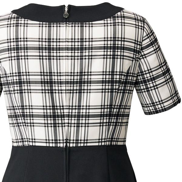 マリークヮント 受付制服 ワンピース M53211 ハイトーンチェック