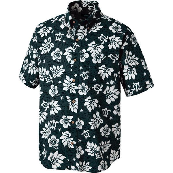 メーカー直売アイトス 男女兼用 ボタンダウンアロハシャツ AZ-56109 ハワイの夜 制服、作業服