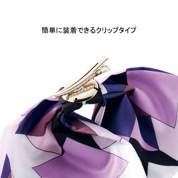 事務服 クリニック受付 クリップ付きリボンスカーフ OR71 フォーク