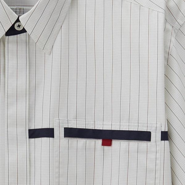 清掃員 制服 男女兼用半袖シャツ Csy012 ストライプチェック キャリーン 81csy012 ワーキングユニフォームストア 通販 Yahoo ショッピング