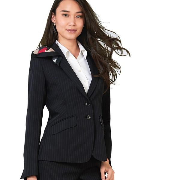 カーシーカシマ 事務服ジャケット EAJ644 ノルディスストライプ