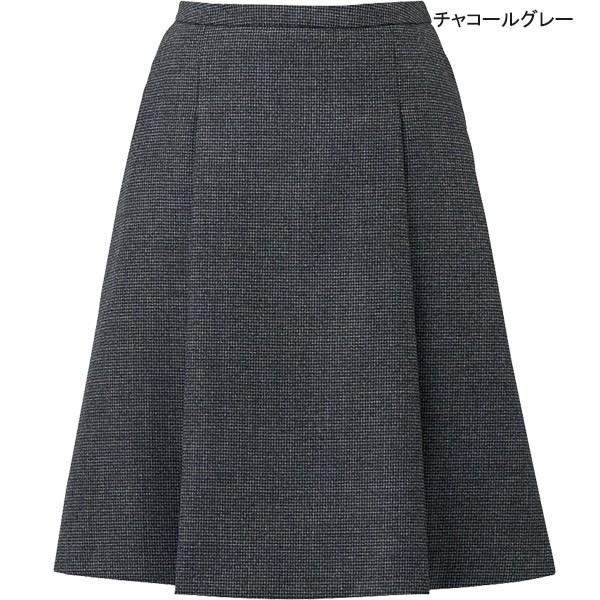 事務服 制服 ENJOY エンジョイ タックフレアースカート EAＳ721 メランジェ千鳥 カーシーカシマ カーシーカシマ 事務服 タックフレアスカート EAS721 メランジェ千鳥
