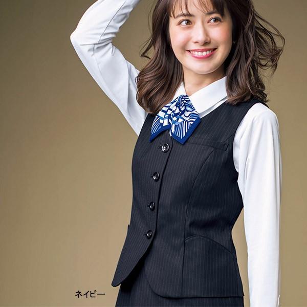 カーシーカシマ 【オールフィット】セットアップ事務服 ベスト EAV712
