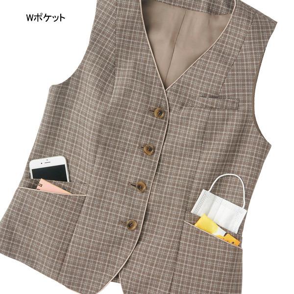 カーシーカシマ 【制菌・防臭】事務服 ベスト EAV825 ニュートラル