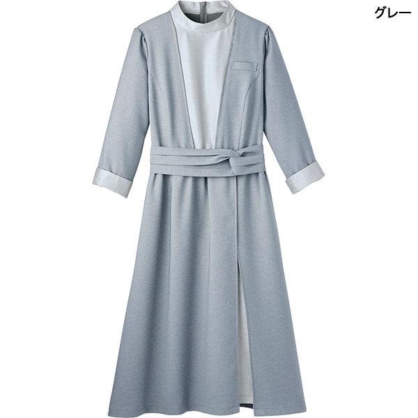 カウンタービズ受付制服  ワンピース 7745 二重織ストレッチツイル コスメ 営業職の画像