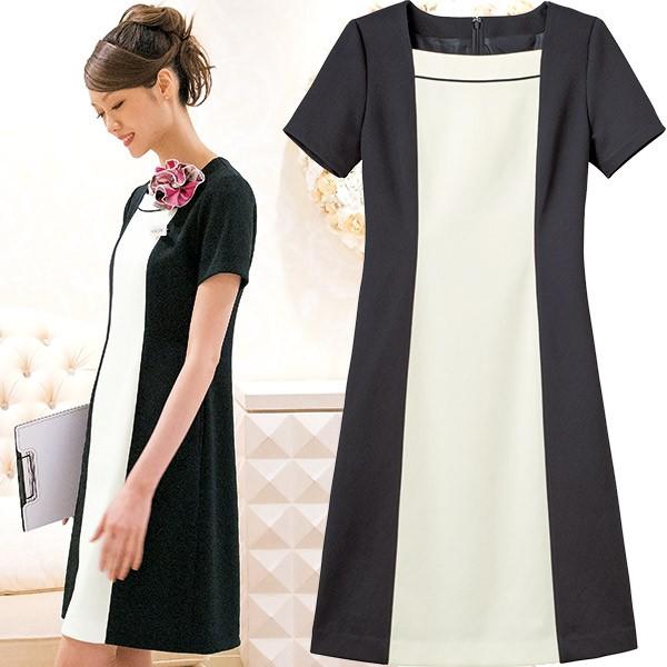 HANECTONE エステ・サロン バイカラーワンピース WP767 セオRアルファ