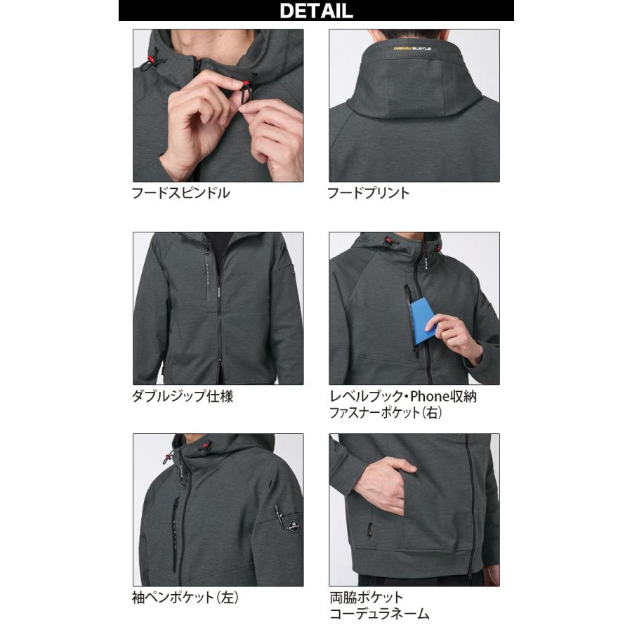 【新品未使用】バートル851フーディブルゾンXXLチャコールグレー２着 バートル BURTLE 851・853 秋冬作業服 作業着 フーディーブルゾン