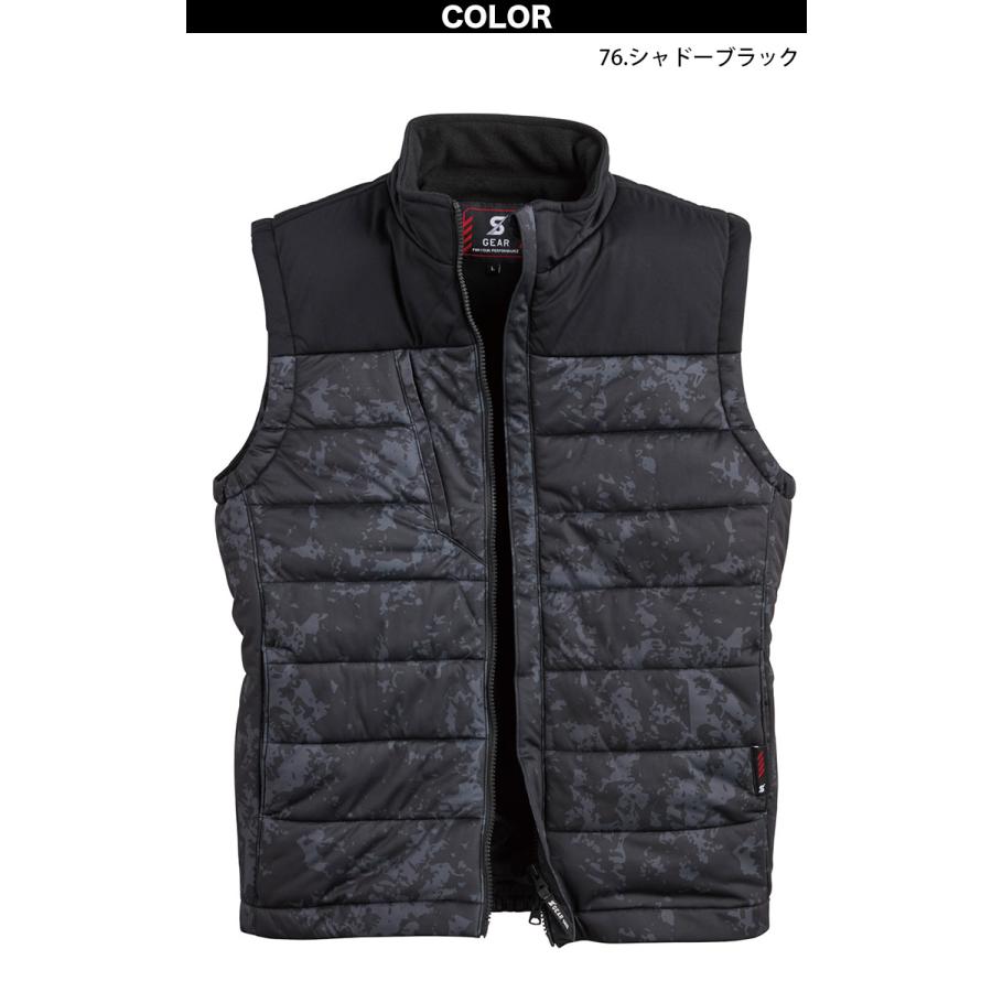 シンメン ウォームライトストレッチベスト 01301 軽量 防風 比翼