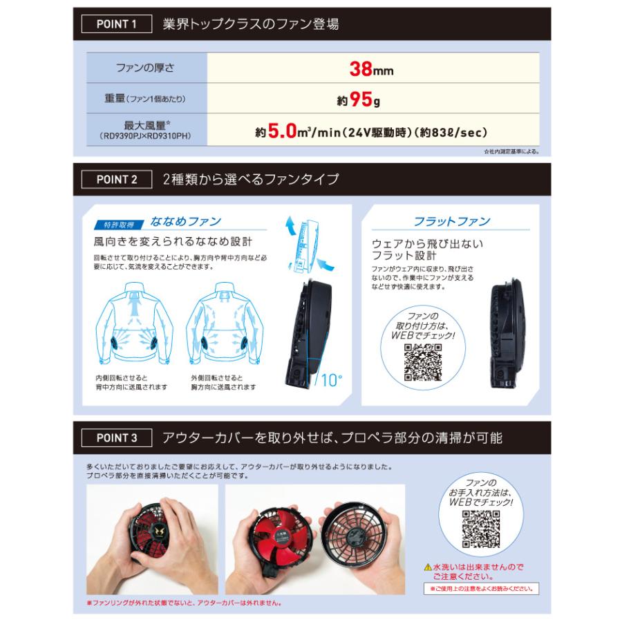 空調風神服 24Vジャパンレーベルセット(RD9590PJ+RD9310PH) 90403 空調